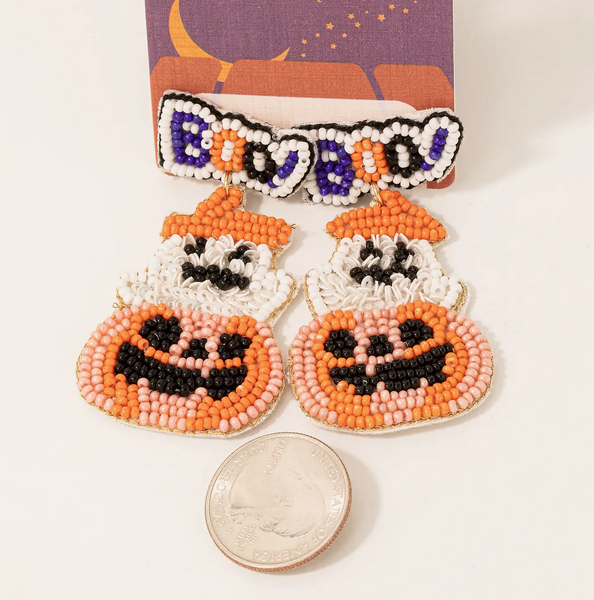 Boo Halloween Earrings