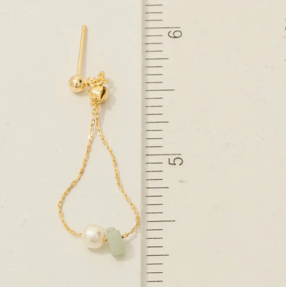 Stone & Pearl Earrings
