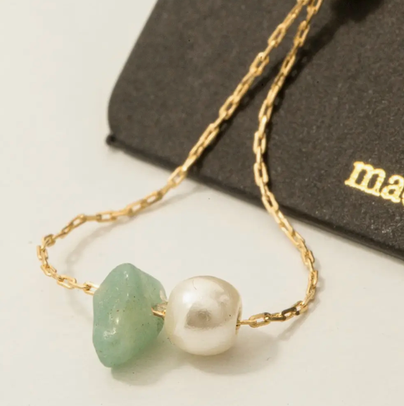 Stone & Pearl Earrings
