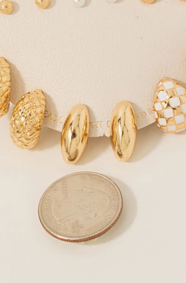 Mixed Huggie & Stud Earrings Set