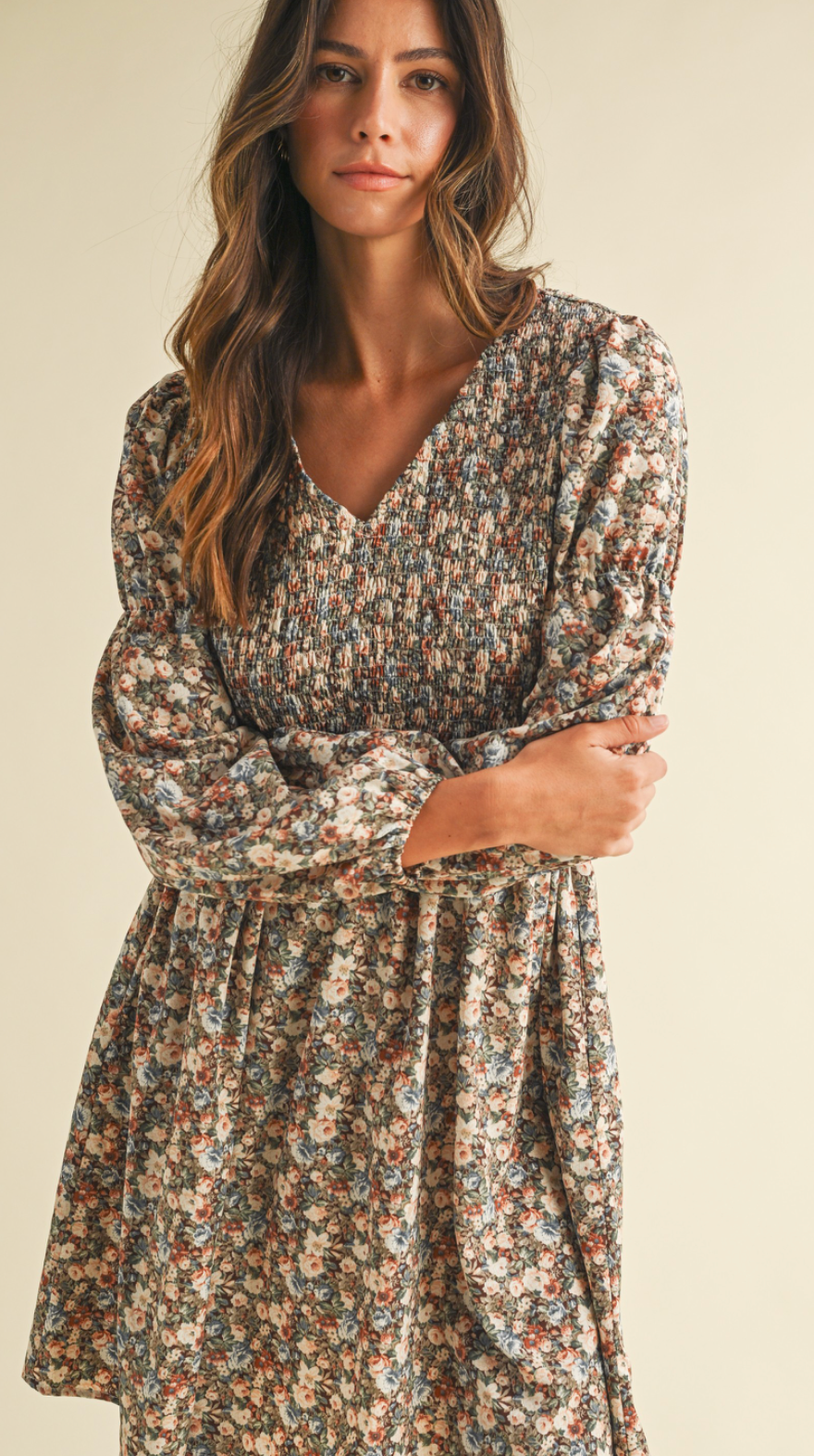 Fall Floral Dress