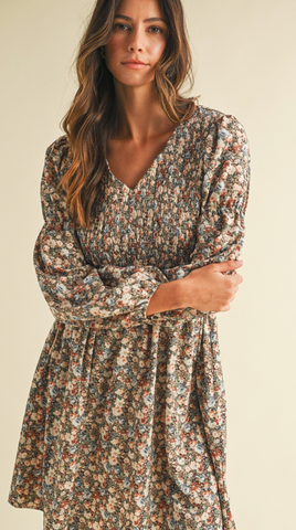 Fall Floral Dress