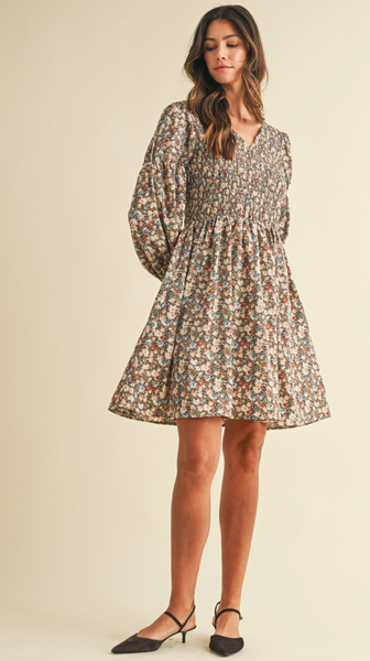 Fall Floral Dress