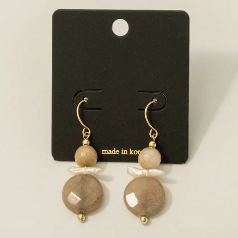 Gem / Pearl Drop Earrings