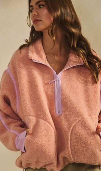 Pink Fleece Pullover