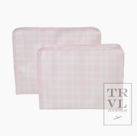 Pimlico Plaid Zip Pouch | Large