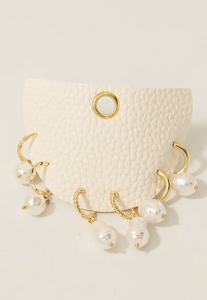 Mixed Huggie & Stud Earrings Set
