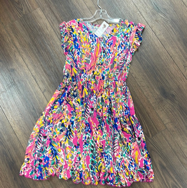 Fuchsia Print Dress