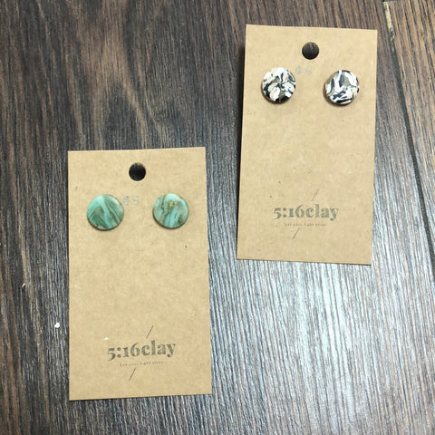 Round Clay Studs
