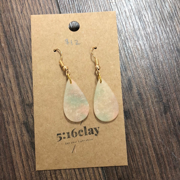 Teardrop Clay Earrings