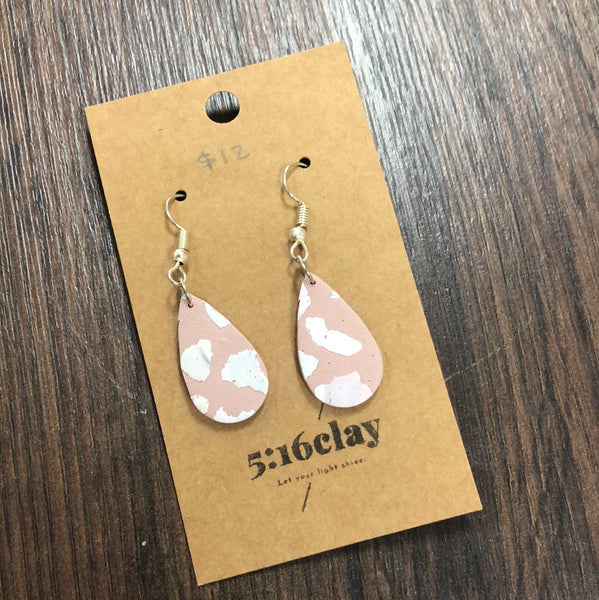 Teardrop Clay Earrings