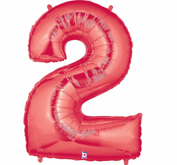 40" Foil Number Two Balloon